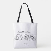 Olifant Mum & Me Moederdag gepersonaliseerd Tote Bag (Achterkant)