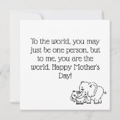 Olifant Mum & Me Moederdag wenskaart (Achterkant)