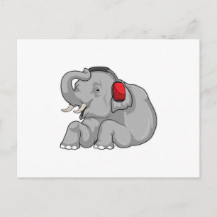 Olifant Muziek Hoofdtelefoon Briefkaart