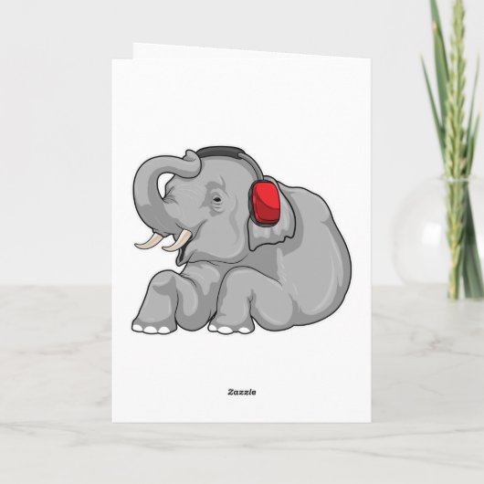 Olifant Muziek Hoofdtelefoon Kaart (Achterkant)