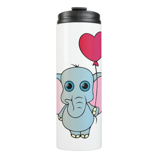 Olifant, Natuur, ballon Thermosbeker (Voorkant)