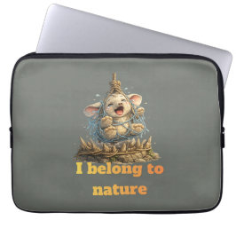 Olifant Natuurbehoud Bewustzijnsontwerp Laptop Sleeve
