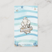 Olifant Nautical Boy Baby shower Breng een boek Informatiekaartje (Achterkant)