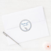Olifant Navy Blauw Grijs Gift Favor Label Zilver (Envelop)