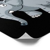 Olifant Nee! Zeg nee en red de olifantenconserva Poster (Hoek)