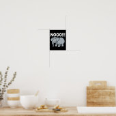 Olifant Nee! Zeg nee en red de olifantenconserva Poster (Keuken)