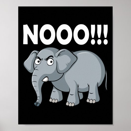 Olifant Nee! Zeg nee en red de olifantenconserva Poster (Voorkant)