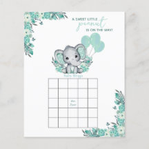 Olifant Neutrale Baby Shower Spel