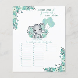 Olifant Neutrale Baby Shower Spel