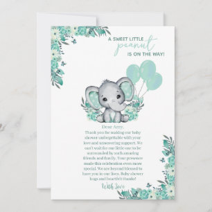 Olifant Neutrale Babyborrel Bedankkaart