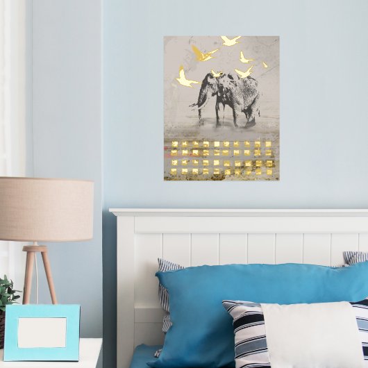 Olifant Nomad Moderne Print (Insitu (Slaapkamer))