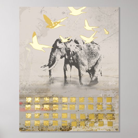 Olifant Nomad Moderne Print (Voorkant)