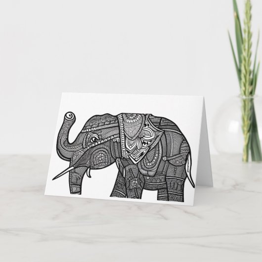 olifant notitiekaartje (Voorkant)
