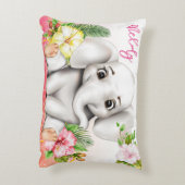 Olifant Oerwoud Safari gepersonaliseerde Baby Accent Kussen (Achterkant (Verticaal))