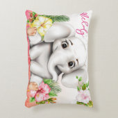 Olifant Oerwoud Safari gepersonaliseerde Baby Accent Kussen (Voorkant(Verticaal))