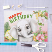 Olifant Oerwoud Safari Verjaardag Tissuepapier (Craft)