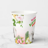 Olifant Oerwoud Safari Verjaardagsfeest Papieren Bekers (Links)