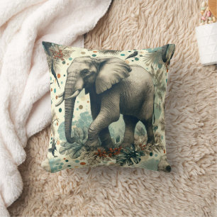  olifant Oerwoud schilderij Kussen