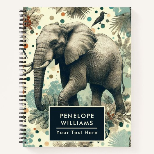  olifant Oerwoud schilderij Notitieboek (Voorkant)
