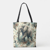 olifant Oerwoud schilderij Tote Bag (Achterkant)