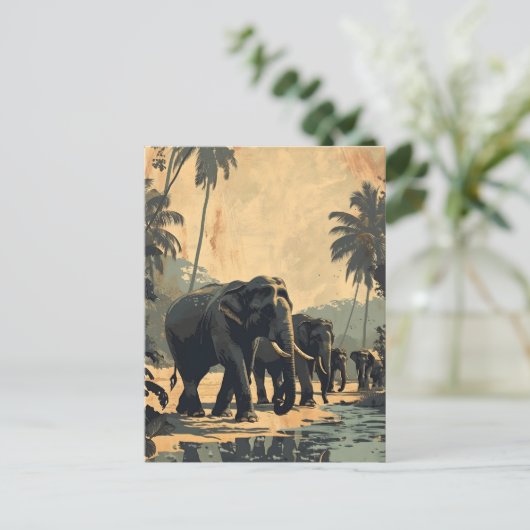 Olifant Oerwoud Serenity:  Briefkaart (Staand voorkant)