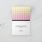 Olifant Ombre Geel Roze Houndstooth Kaarten (Binnen)