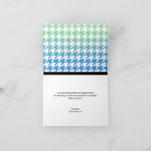 Olifant Ombre Groen Blauw Houndstooth Kaarten (Binnen)