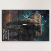 Olifant onder een sterrenhemel legpuzzel (Horizontaal)