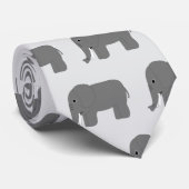Olifant ontwerp stropdas (Opgerold)