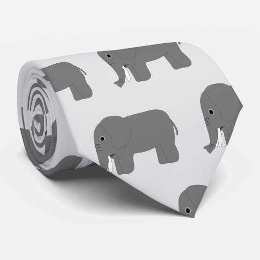 Olifant ontwerp stropdas (Opgerold)