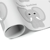 Olifant Ontwerp Verjaardagscadeau Cadeaupapier (Rol Hoek)
