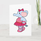 Olifant op ballet met rok kaart (Voorkant)