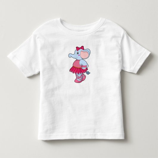 Olifant op ballet met rok kinder shirts (Voorkant)