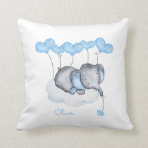 Olifant op Cloud - Grijs Blauw Baby Jongen Kwekeri