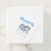 Olifant op Cloud Schattige Boy Baby shower Bedankjes Labels (In situ)