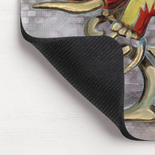 Olifant op de fiets muismat (Hoek)