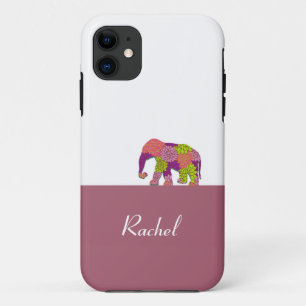 Olifant op de weg (kleurrijke bloemen) Case-Mate iPhone case