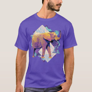 olifant op geometrische vormen t-shirt