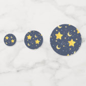 Olifant op Maan Blauw Foto Confetti (Achterkanten)