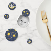 Olifant op Maan Blauw Foto Confetti (Groep)