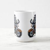 Olifant op Motorfiets met Vlammen Koffiemok (Center)