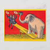 Olifant op Seesaw met Camera Kinderen Briefkaart (Voorkant)
