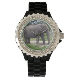 Olifant op stille trail-horloge horloge