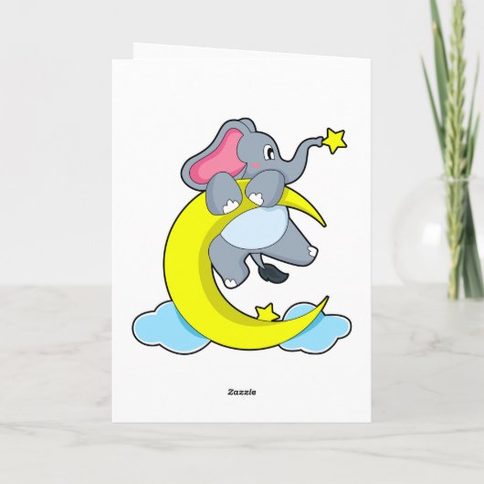 Olifant op wolken kaart (Achterkant)