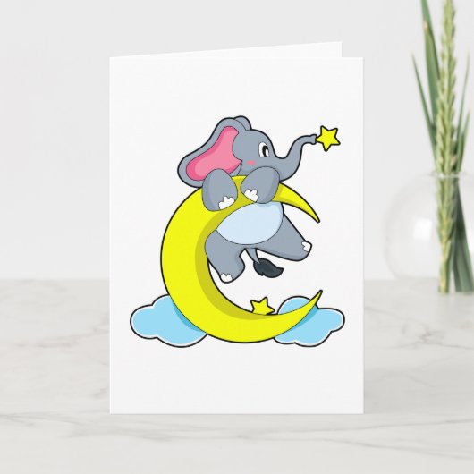 Olifant op wolken kaart (Voorkant)