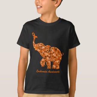 Olifant Oranje lint leukemie bewustzijn T-shirt