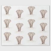 olifant ornament cadeaupapier (Vlak)