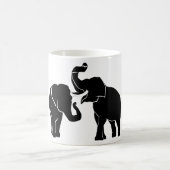 Olifant paar aangepaste kleuren Mok (Center)
