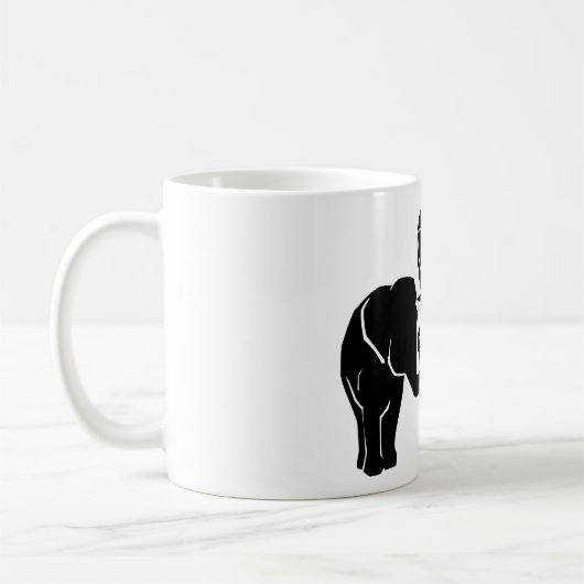 Olifant paar aangepaste kleuren Mok (Links)