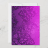 Olifant Paars Roze Oranje & Gouden Uitnodigingen (Achterkant)